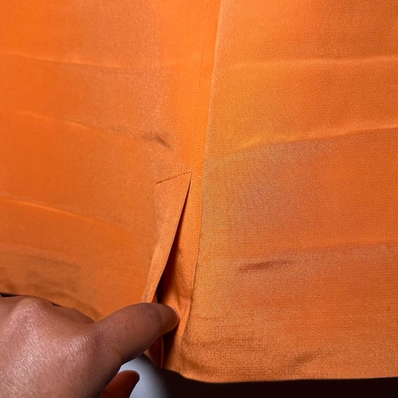 Hugo Buscati Silk Vibrant Orange Mini Skirt Size 10 - Picture 10 of 12